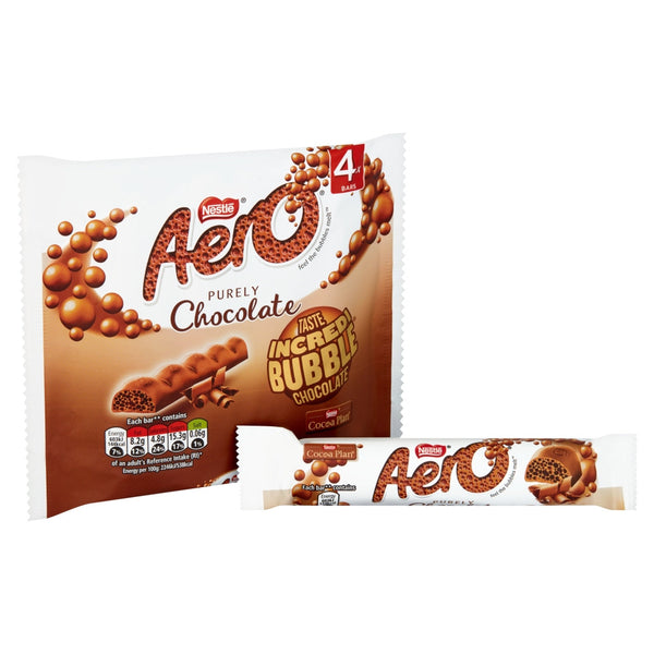 Aero Bubbly Milk Chocolate Bars 4 Pack (108G)
