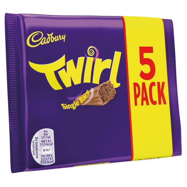 Cadbury Twirl Milk Chocolate Bar 5 Pack